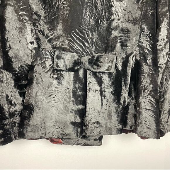 Vintage Black Faux Fur Jacket Rhinestone Buttons Borella Fur - Picture 11 of 12